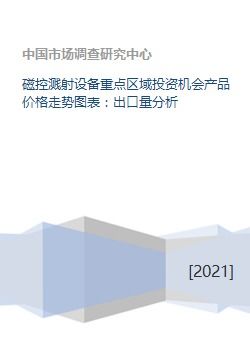 磁控濺射設備重點區(qū)域投資機會產品價格走勢圖表 出口量分析